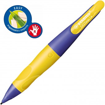 Stabilo - EASYergo 握筆樂自動鉛筆 (HB) 1.4mm - 右手 (黃/紫色)