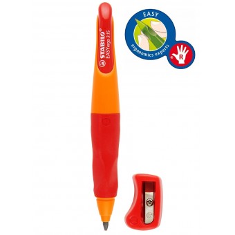 Stabilo - EASYergo Ergonomic Mechanical Pencil (HB) 3.15mm - Right (Orange/Red)