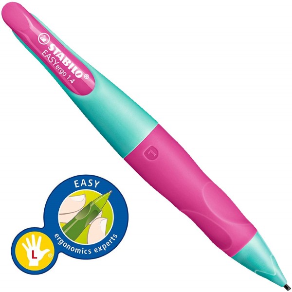 Stabilo - EASYergo Ergonomic Mechanical Pencil (HB) 1.4mm - Left (Pink) - Stabilo - BabyOnline HK