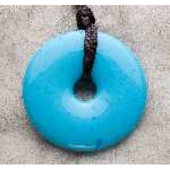 Turquoise Donut Shaped Pendant 