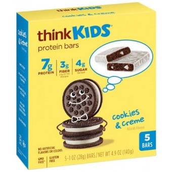 Protein Bars for Kids - Cookie & Creme (5 bars)