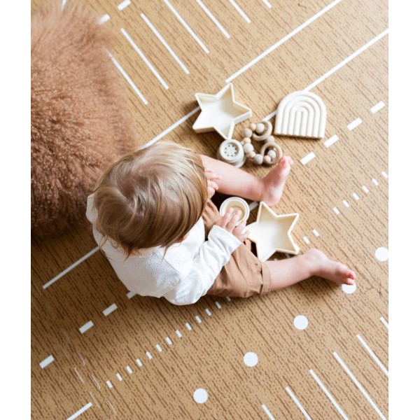 Prettier Playmat - Berber Collection - Camel Ochre (120 x 180cm) - ToddleKind - BabyOnline HK