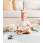 Prettier Playmat - Sandy Lines Collection - Stone Light Grey (120 x 180cm) - ToddleKind - BabyOnline HK