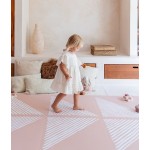 Prettier Playmat - Sandy Lines Collection - Seashell Pink (120 x 180cm) - ToddleKind