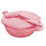 Explora - Weaning Bowl with Heat Sensor Spoon - Pink - Tommee Tippee - BabyOnline HK