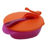 Explora - On the Go Feeding Bowl with Spoon - Orange/Pink - Tommee Tippee - BabyOnline HK