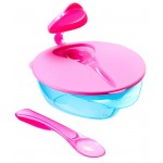 Explora - On the Go Feeding Bowl with Spoon - Pink/Orange - Tommee Tippee - BabyOnline HK