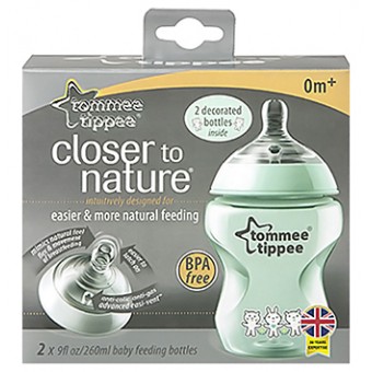 Closer to Nature® 260ml PP Decorated bottle (pack of 2)
