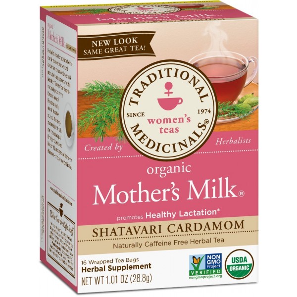 有機授乳茶 Shatavari Cardamom - 無咖啡因 (16 茶包) 28g - Traditional Medicinals - BabyOnline HK