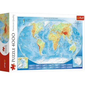 Puzzle - Large Physical Map of the World (4000 pcs)