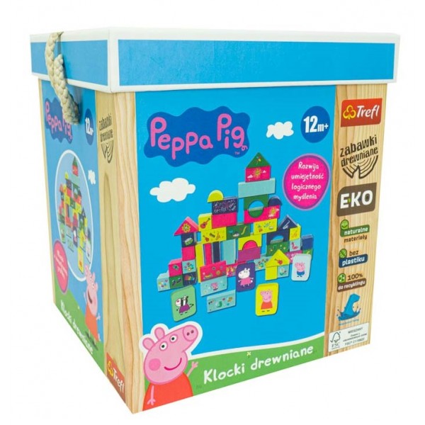 Peppa Pig - Wooden Block (54 pcs) - Trefl - BabyOnline HK