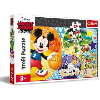Mickey Mouse - Maxi Puzzle - Time for Playing Sports! (24 pcs)