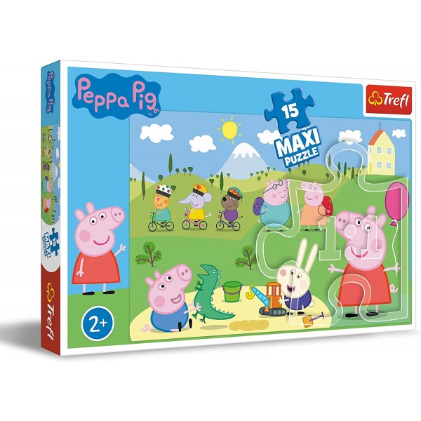 Peppa Pig - Maxi 拼圖 - Peppa's Happy Day (15 片) - Trefl - BabyOnline HK