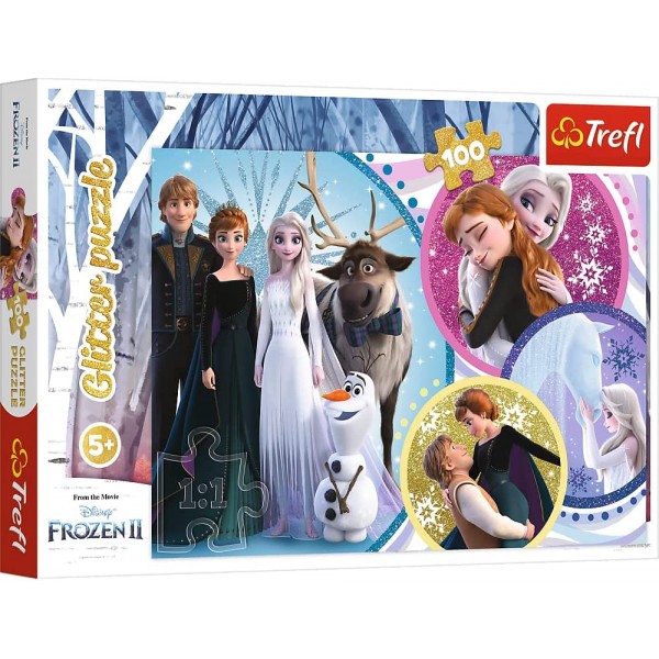Disney Frozen II Glitter Puzzle - In the Glow of Love (100 pcs) - Trefl - BabyOnline HK