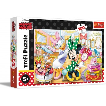 Disney Minnie - Puzzle - Minnie in Beauty Parlous (100 pcs)