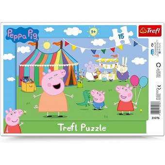 Frame Puzzle - Peppa Pig - In the Amusement Park (15 pcs)