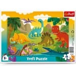 Frame Puzzle - Dinosaurs (15 片) - Trefl - BabyOnline HK