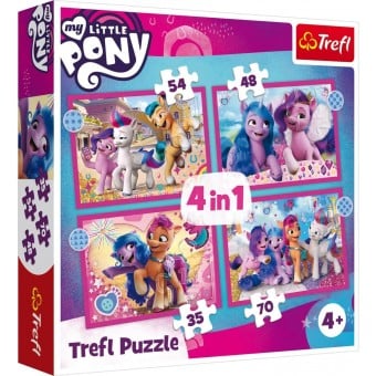 4 in 1 My Little Pony Puzzle - Colorful Ponies (35, 48,  54, 70 pcs)
