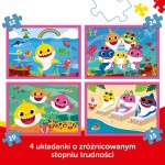 4 in 1 Baby Shark Pinkfong Puzzle - The Shark Family (12, 15, 20, 24 pcs) - Trefl - BabyOnline HK