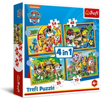 4 in 1 Paw Patrol Puzzle - Holiday Paw Patrol (35, 48,  54, 70 pcs)