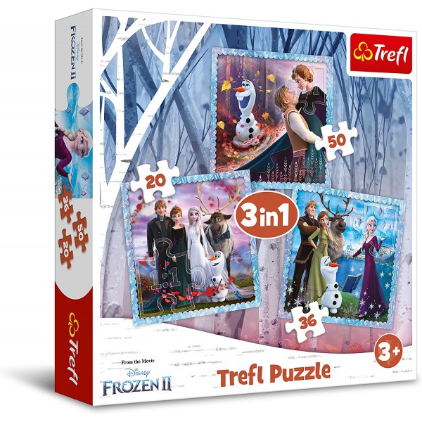3 in 1 Disney Frozen II Puzzle - The Magical Story (20, 36, 50 pcs) - Trefl
