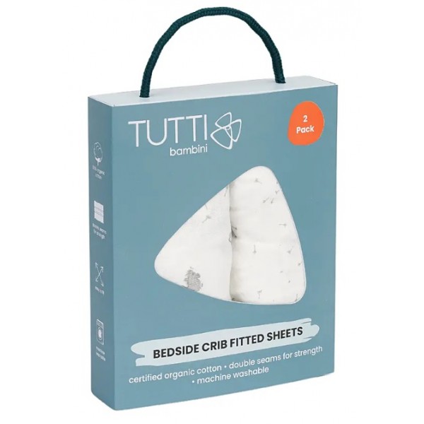 CoZee Organic Cotton Fitted Sheets (Twin Pack) - Cocoon - Tutti Bambini - BabyOnline HK