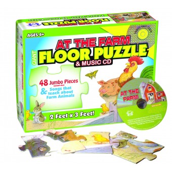 At the Farm - Giant Floor Puzzle & Music CD