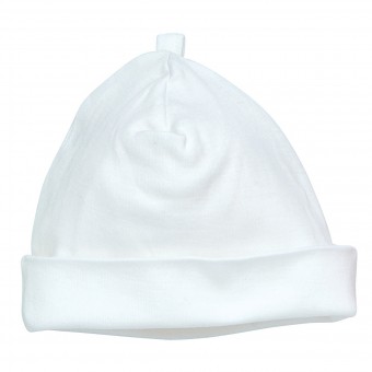 Organic Cotton Scull Hat (0-3M) - White