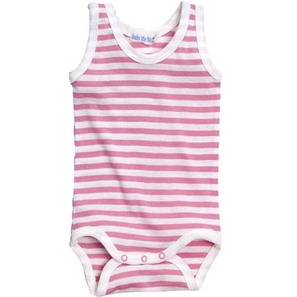 Organic Cotton Summer Baby Bodysuit - Rose White (6-9M) - Under the Nile - BabyOnline HK
