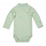 Organic Cotton Side Snap Baby Bodysuit (L/S) - Sage (3-6M) - Under the Nile - BabyOnline HK