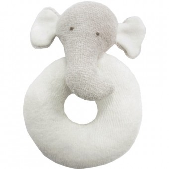Organic Cotton Elephant Ring Toy