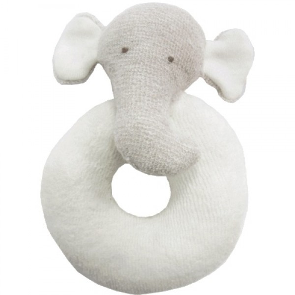 Organic Cotton Elephant Ring Toy - Under the Nile - BabyOnline HK