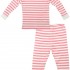 有機棉睡衣套裝 (24M) - 粉紅/白條紋
