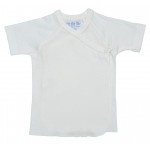 Organic Cotton Side Snap Baby Undershirt (S/S) - White (0-3M) - Under the Nile - BabyOnline HK
