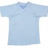 Organic Cotton Side Snap Baby Undershirt (S/S) - Ice Blue (3-6M)