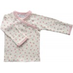 Organic Cotton Side Snap Shirt (L/S) - Poc-A-Dot Pink (3-6M) - Under the Nile - BabyOnline HK