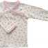 Organic Cotton Side Snap Shirt (L/S) - Poc-A-Dot Pink (3-6M)