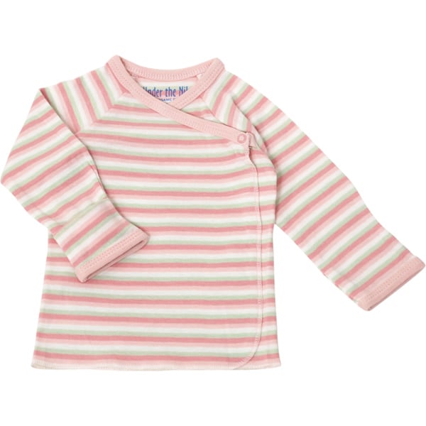 Organic Cotton Side Snap Shirt (L/S) - Girl Stripe (3-6M) - Under the Nile - BabyOnline HK