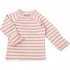 Organic Cotton Side Snap Shirt (L/S) - Girl Stripe (0-3M)