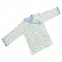 Organic Cotton Side Snap Shirt (L/S) - Poc-A-Dot Blue (3-6M)