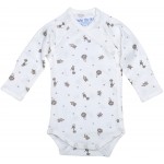 Organic Cotton Side Snap Baby Bodysuit (L/S) - Animal Print (3-6M) - Under the Nile - BabyOnline HK