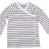 Organic Cotton Side Snap Shirt (L/S) - Tan Stripe (3-6M)