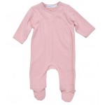 Organic Cotton Side Snap Footie (thick) - Silver Pink (9M) - Under the Nile - BabyOnline HK