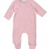 Organic Cotton Side Snap Footie (thick) - Silver Pink (6M)