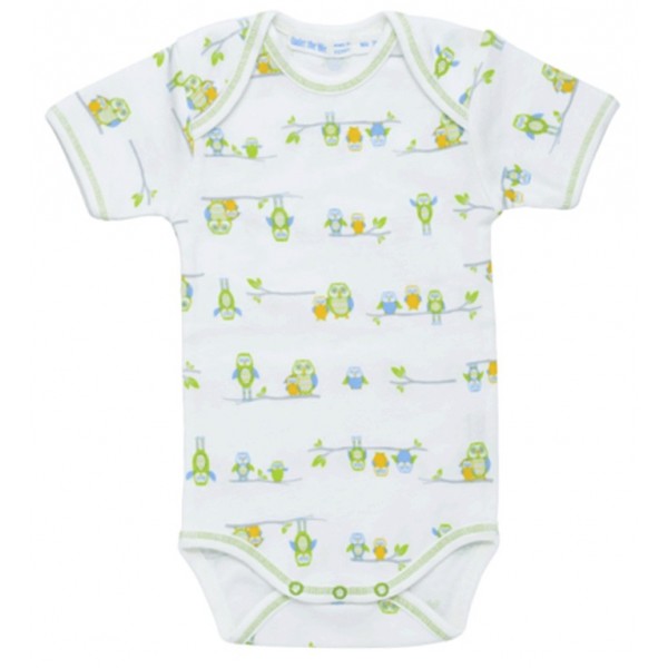Organic Cotton Baby Bodysuit (S/S) - Owl Print (12-18M) - Under the Nile - BabyOnline HK