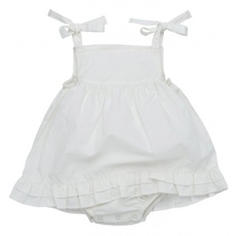Organic Cotton Infant Dress - Beige (6-9M)