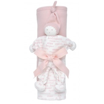 Organic Cotton Baby Buddy Gift Set - Hello Blush