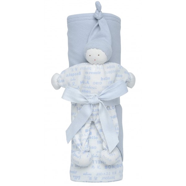 Organic Cotton Baby Buddy Gift Set - Hello Ice Blue - Under the Nile - BabyOnline HK