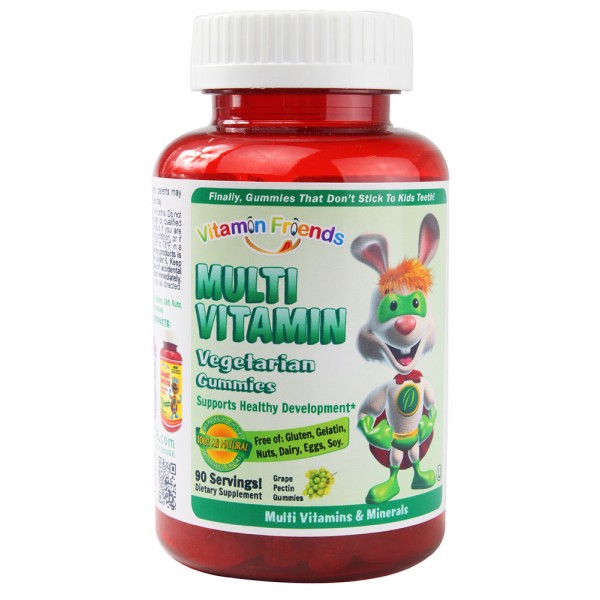 Vegetarian Gummies - Multi-Vitamin (90 Gummy) - Vitamin Friends - BabyOnline HK