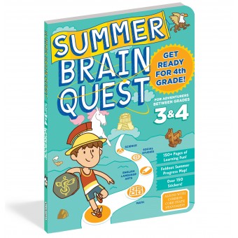 Summer Brain Quest Workbook - 3 & 4 - Get Ready For 4th Grade!